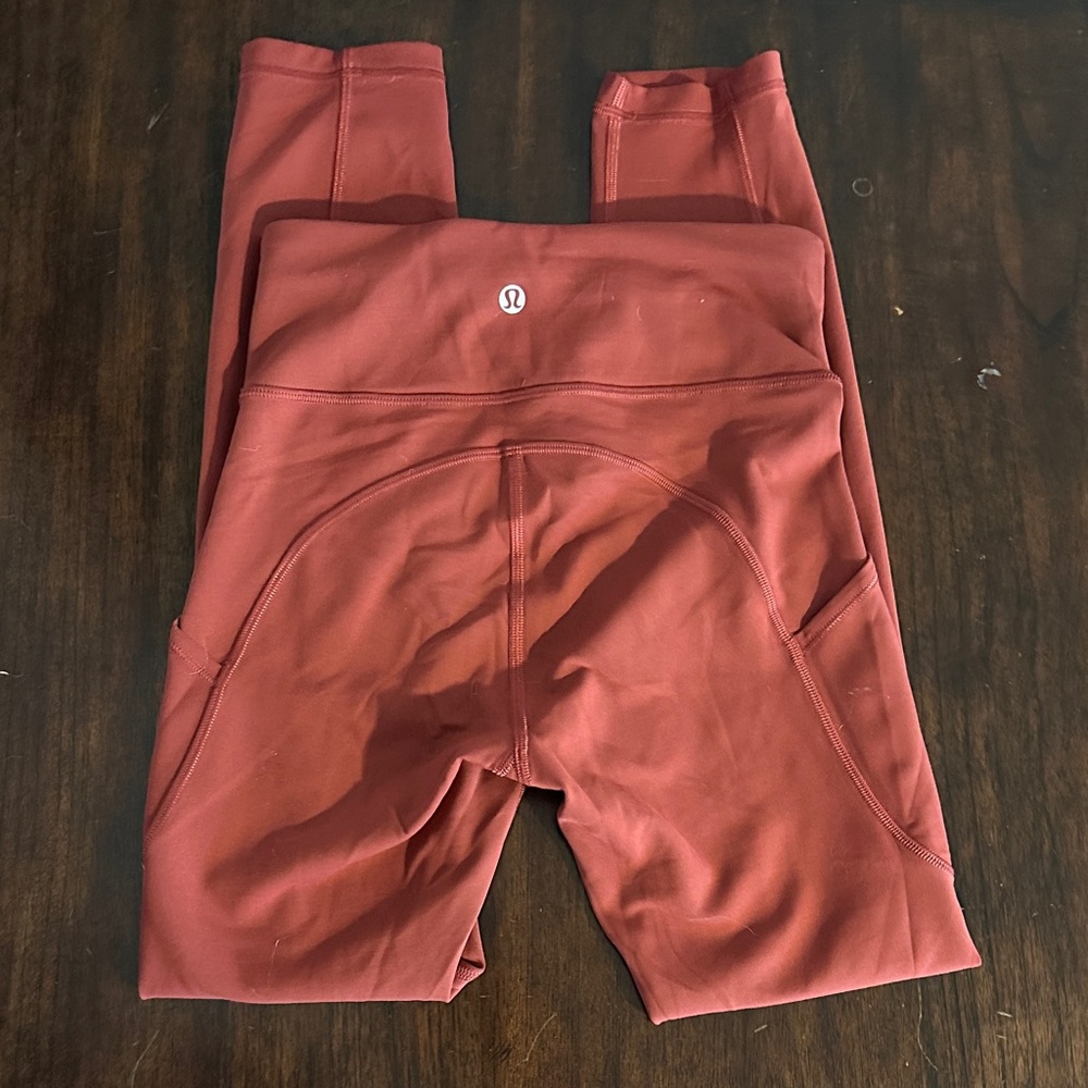 lululemon athletica Kids Rust Red High-Waist Leggings